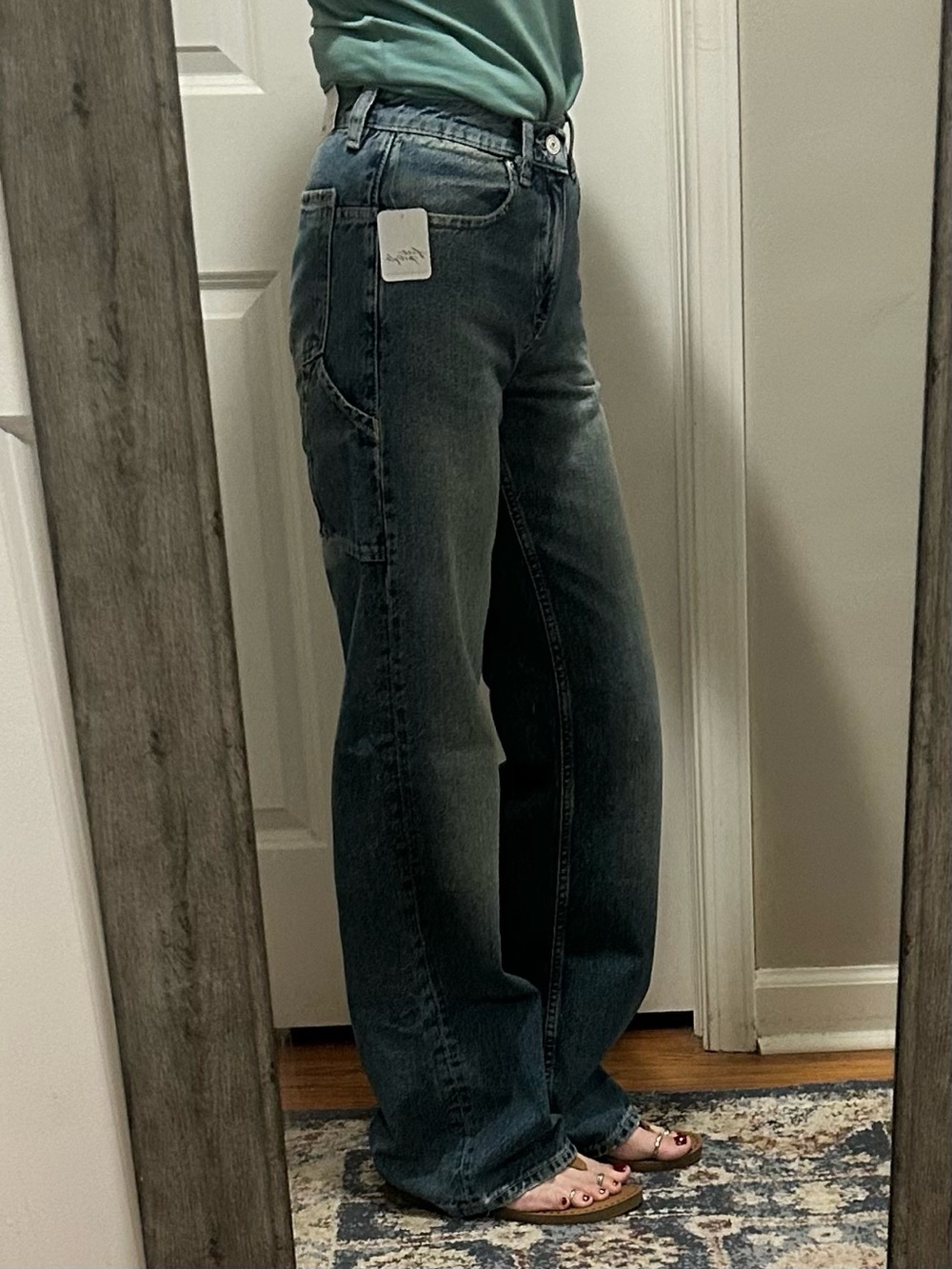 NWT We The Free Tinsley Baggy High-Rise Jeans in Hazey Blue - Picture 7 of 15